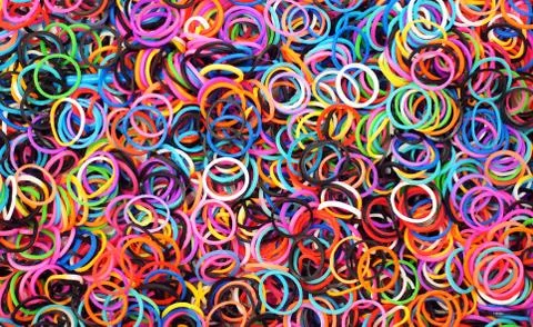 Group of rubber rings Stock Photos