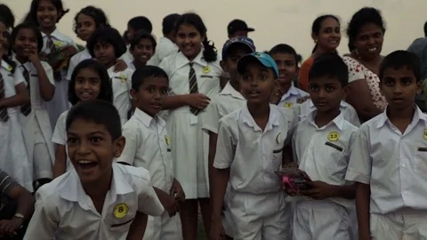 Group of school children laughing Stock Footage 71560032