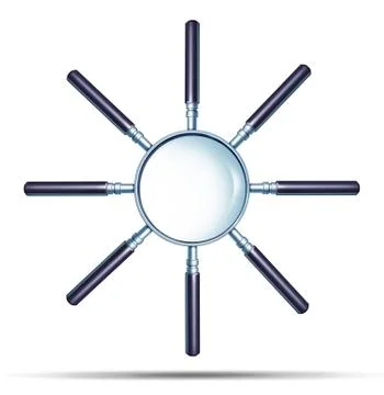 Group searching Illustrazione stock