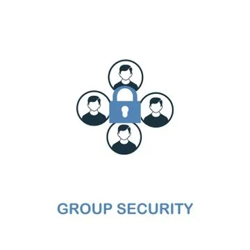 Group Security icon in two colors. Premium design from internet security icons Stock Illustration