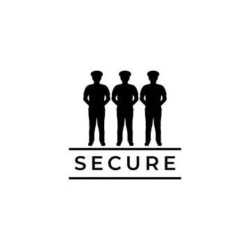 Group security man logo design Stock Illustration