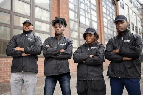 Group Of Security Staff At Event Stock Photos