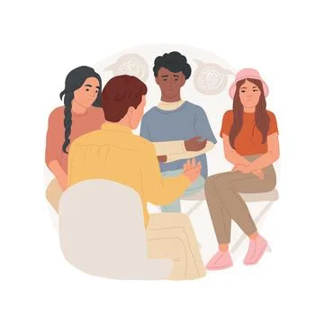 Group session isolated cartoon vector illustration. 스톡 일러스트