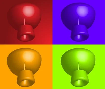 A group of set 3d custom elements with vector file with four color variations Illustrazione stock