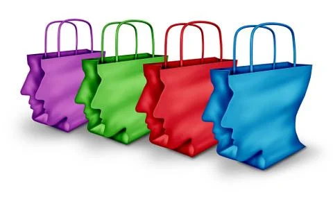 Group shopping Stock Illustration