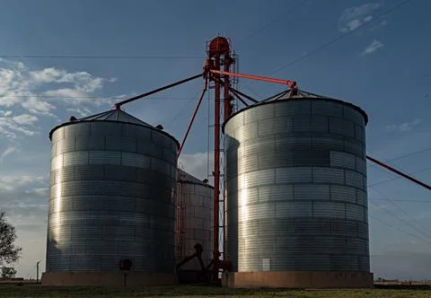 Group of silos Stock Photos