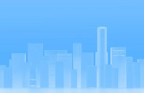 Group skyscraper in blue tinted Stock Illustration