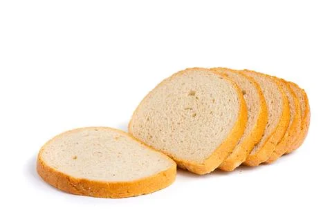 Group of Sliced Wheat Bread Pieces Foto stock