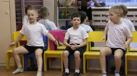 A group of small children dancing Stock Footage 13468731