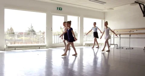 young girls dance the CanCan at home 195, Stock Video