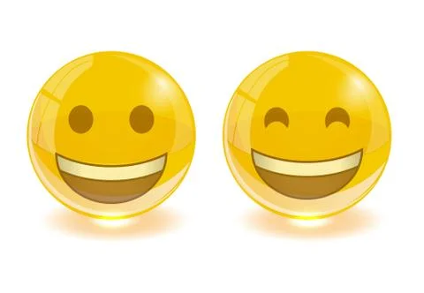 Group of smiley emoticons, emoji, vector illustration. Stock Illustration
