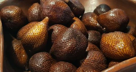 Group of snake fruit or called salak in local indonesian language, or scienti Stock Photos