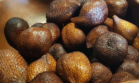 Group of snake fruit or called salak in local indonesian language Stock Photos
