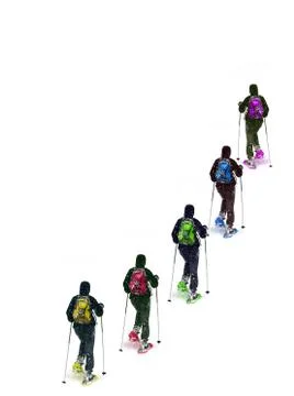 Group snowshoe Stock Photos