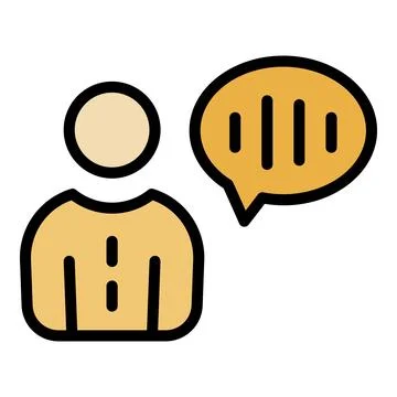 Group speaker icon vector flat Stock Illustration