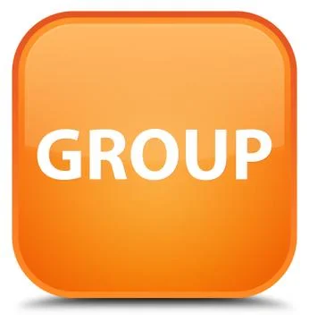 Group special orange square button Stock Illustration