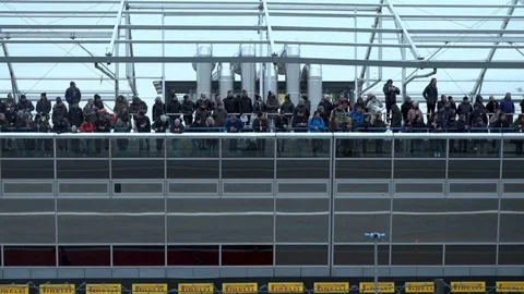 Group of Spectators on Bleachers Video stock 83102922