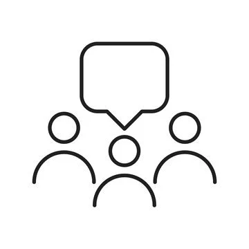 Group speech bubble vector icon design templatevector, web, icon, work, desig 库存插图