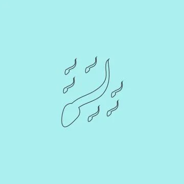 Group sperm swimming Stock Illustration