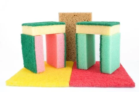 Group of sponges Stock Photos