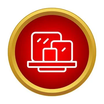 Group of square mirrors or glass icons Stock Illustration