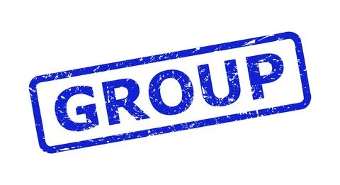 GROUP Stamp with Rubber Surface and Rounded Rect Frame Stock Illustration