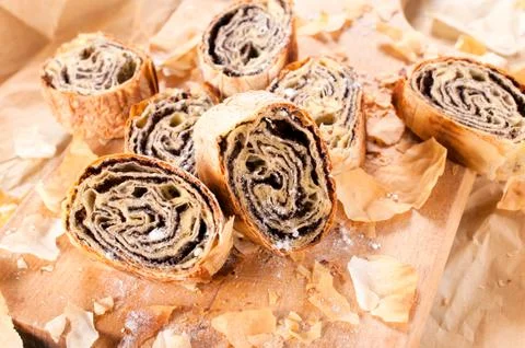 Group of strudel Stock Photos