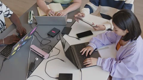 Group of Students Coding during Programming Course Stock Footage 257065678