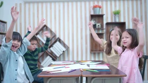 A group of students from an international school Stock Footage 256906443