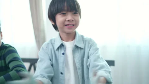 A group of students from an international school Video stock 256914969