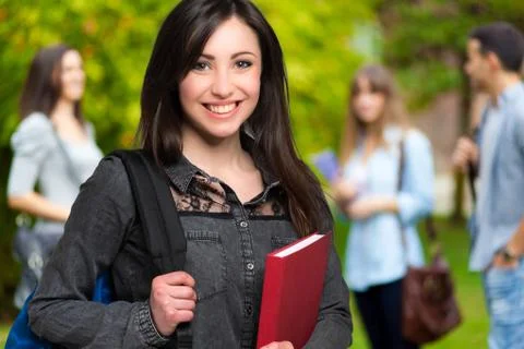 Group of students at the park Stock Photos