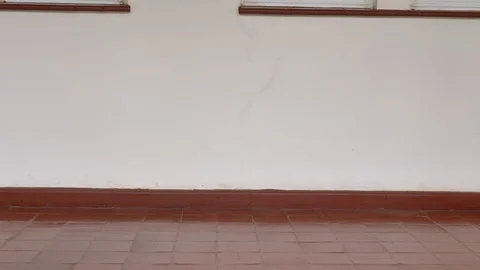 Group of students run away from gunman with a rifle Video stock 106964138