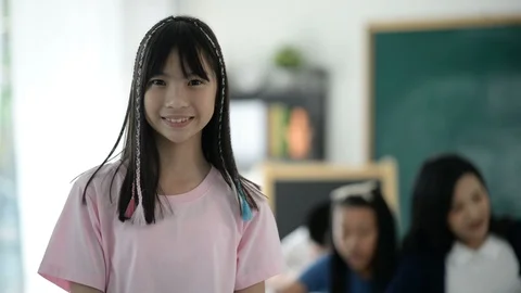 Group of Students study math with teacher in the classroom Stockbeeldmateriaal 105837993