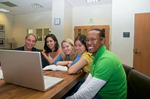 Group of students studying Stock Photos