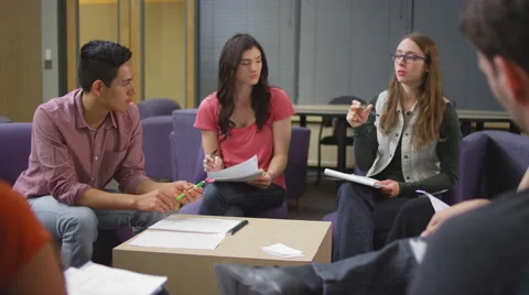 A group of students studying together Stock Footage 55122695