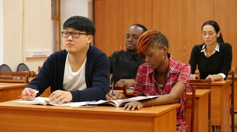 Group of Students at University Stock Footage 61200108