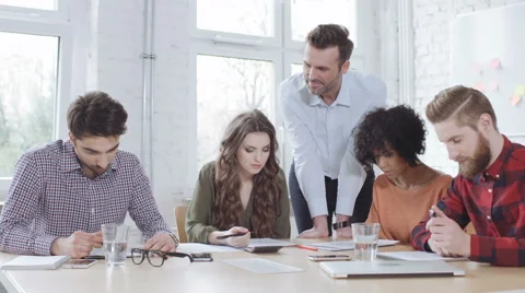 Group of students writing test Stock Footage 64625881