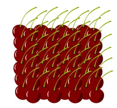 Group of sweet cherries vector illustration Stock Illustration