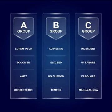 Group table board template. Ready for text and design. Soccer championship group Stock Illustration