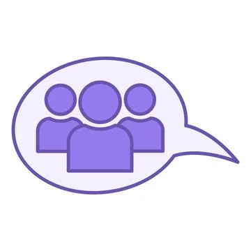 Group Talk Color Icon. Vector Icon. Group of People Discussing Important Is.. Stockillustratie