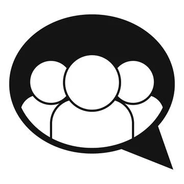 Group talk icon simple vector. Office chat Illustration