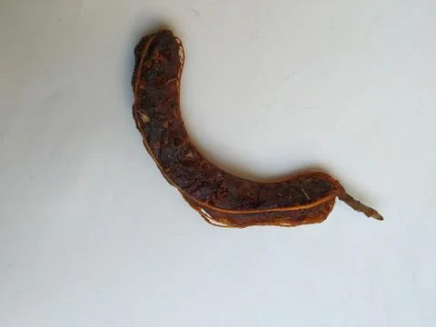 Group of Tamarind without Shell isolated on white Background. 스톡 사진