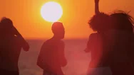 Group Teenage Vacation Friends Enjoying Time Beach Stock Footage