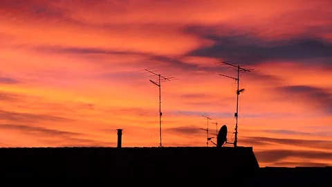 Group of television antennas 스톡 동영상 81657111