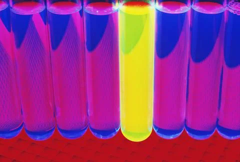 Group Of Test Tubes, Close-Up Stock Photos