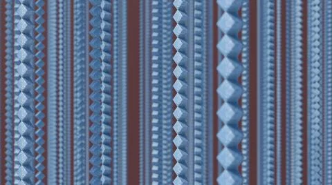 Group of textured blue cubes, close-up. Abstract illustration, 3d render. Stock Illustration