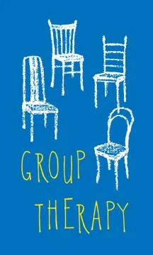 Group therapy card Stock Illustration
