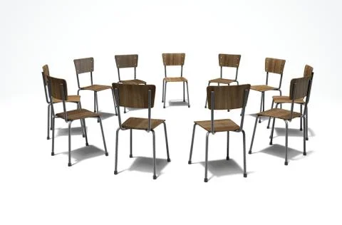 Group Therapy Chairs Stock Illustration