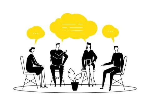 Group therapy - modern flat design style illustration Stock Illustration