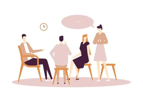 Group therapy - modern flat design style illustration Stock Illustration